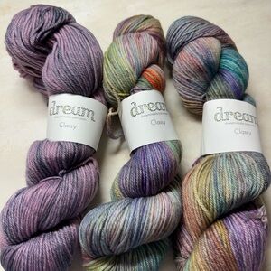 Classy Worsted Super Wash Merino Yarn from Dream in Color Vintage 3 Hanks 2 Cols